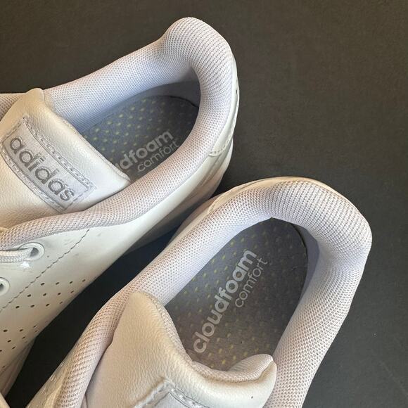 Adidas Cloudfoam Advantage Clean White Sneakers Women’s 9.5 Tennis Y2K Style - Picture 8 of 11